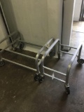Single Tier Rolling Aluminum Commercial Carts