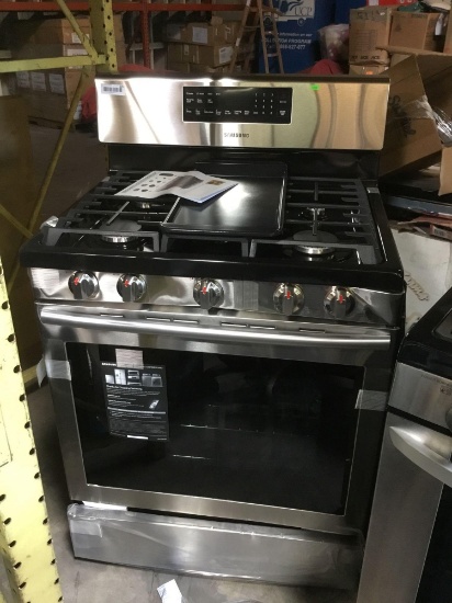 Samsung 5-Burner Freestanding 5.8-cu ft Self-cleaning Convection Gas Range (Stainless steel)