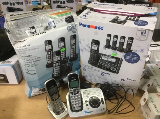 3 Sets Panasonic and Uniden Cordless Home Phones
