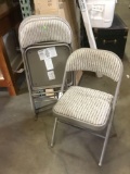 4 New Folding Metal/Fabric Chairs