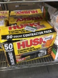 3 Boxes Husky 50 Count 42 Gallon Contractor Clean Up Bags