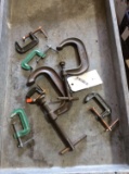 Assorted C clamps