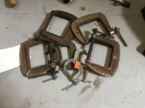 8 Assorted Size C-Clamps