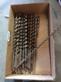 Box Of Assorted Large Drill Bits