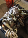 Box Of Large safety Ropes With Adjustable Clamps