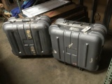 2 Large Heavy Duty Rolling Hardshell Shipping Cases