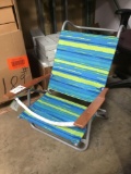 4 Assorted Color 5 Position Beach Chairs