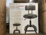 Deluxe Ultra Cushioned Shop Stool w/ Deluxe Backrest