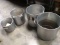 (4) Assorted Size Commercial Pots