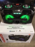 Magnavox Portable Micro System w/color changing lights, FM radio & Bluetooth