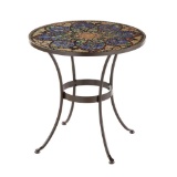 28in. Round Mosaic Tile Bistro Table