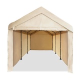 10ft x 20ft Caravan Steel Frame Tan Canopy w/Sidewalls