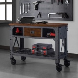 Whalen Industrial Metal and Wood Workbench