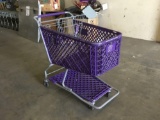(8) Purple Standard-Size Plastic and Metal Shopping Carts (Previously Babies R Us)