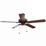Hampton Bay Tri-Mount 52 in. Indoor Oil Rubbed Bronze Ceiling Fan with Light Kit
