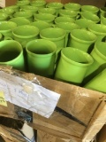 Lot of green glass coffee cups