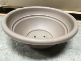 (45) Round plastic planter bowls
