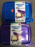 Lot of Sandwich and Juice Box Containers