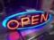 “Open” sign