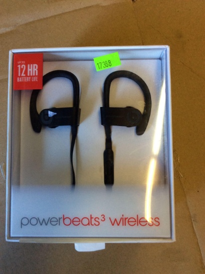 Power beats 3 wireless bluetooth head phones (black) 12 hr life