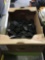 Box of assorted cordless home phones