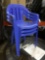 (3) Blue Plastic Children?s Outdoor Chairs