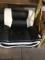 (2) Black and White Faux Leather Berkeley Heights Armchairs