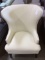 Cream Color Faux Leather Executive Chair