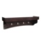 Alaterre Furniture 11in Shaker Cottage Coat 8-Hooks with Tray in Espresso