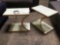 (2) Safavieh Gold/White Glass Top End Tables