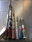 (6) Assorted size Vintage Push Screw Drivers