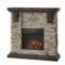 Home Decorators Collection Highland 40 in. Media Console Electric Fireplace TV Stand in Faux Stone