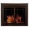 Pleasant Hearth Enfield Large Glass Fireplace Doors