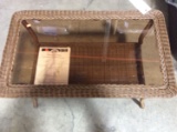 Hampton Bay Spring Haven Brown All Weather Wicker Outdoor Patio Coffee Table