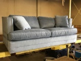 Fairfield Sofa in Light Blue Micro Fiber