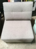 Grey Folding Chaise w/Matching Cushions