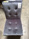 (2) Zoila Grey Velvet Touch Dining Chairs