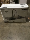 Koehler All-In-One Sink, Faucet, Utility Rack And Strainers