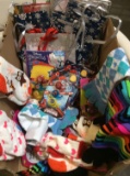 Lot of Assorted Long Socks, Character Fun Tape and Gift Bags