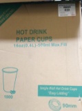 (2) Cases 1000 ct. 16oz Hot Drink Cups