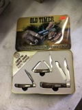 Old Timer 3-Piece Pocket Knife Tin Set