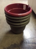 (5) XL Round Planters Pots