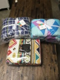 (7) Assorted Color/Size Comforters and Sheets