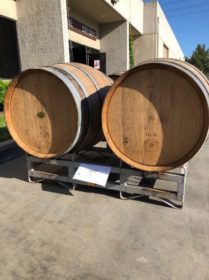 Wine Barrel With Rack