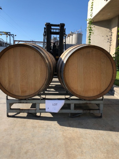 Wine Barrels With Rack