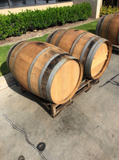 Wine Barrels With Rack