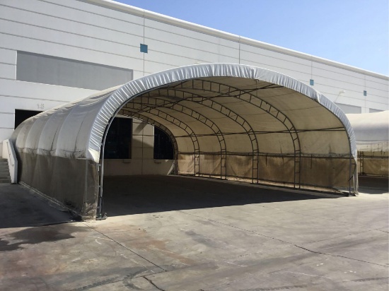 Approx. 50ft long X 40ft wide Vinyl Covered Utility Shelter