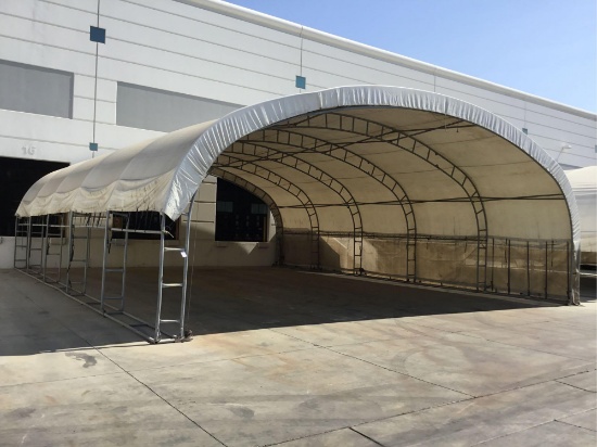 Approx. 50ft long X 40ft wide Vinyl Covered Utility Shelter