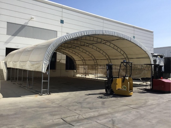 Approx. 50ft long X 40ft wide Vinyl Covered Utility Shelter