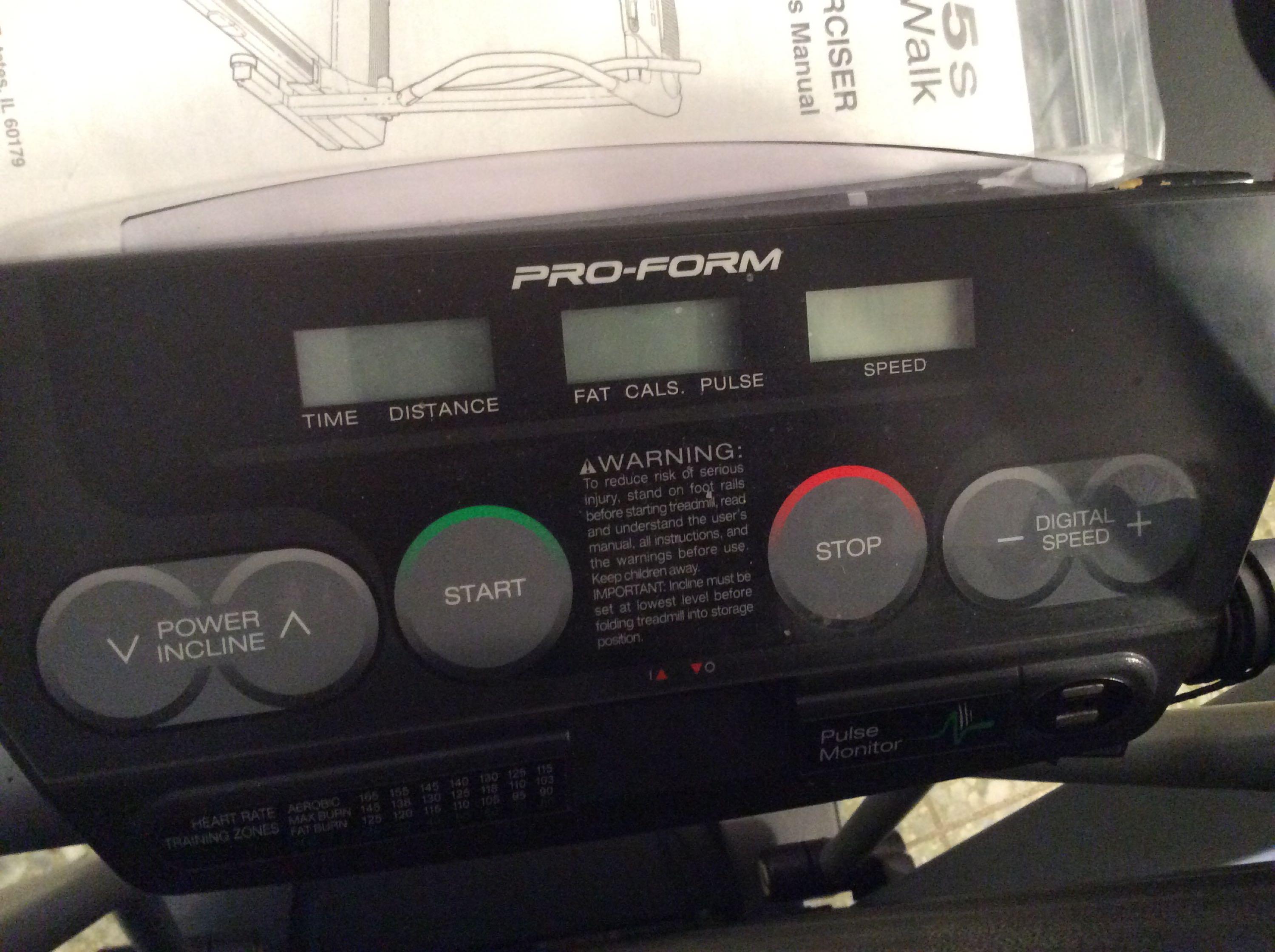 Pro Form 345s CrossWalk Treadmill Proxibid